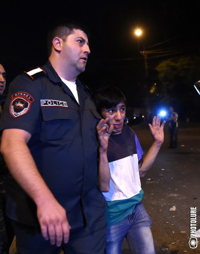 The 5th day people gather in support of group of armed men who has attacked the police station in Erebuni District