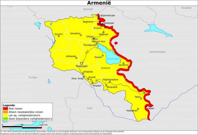 Հայաստանը COVID-19 շատ բարձր ռիսկային երկրների գոտուց տեղափոխվում է բարձր ռիսկային գոտի