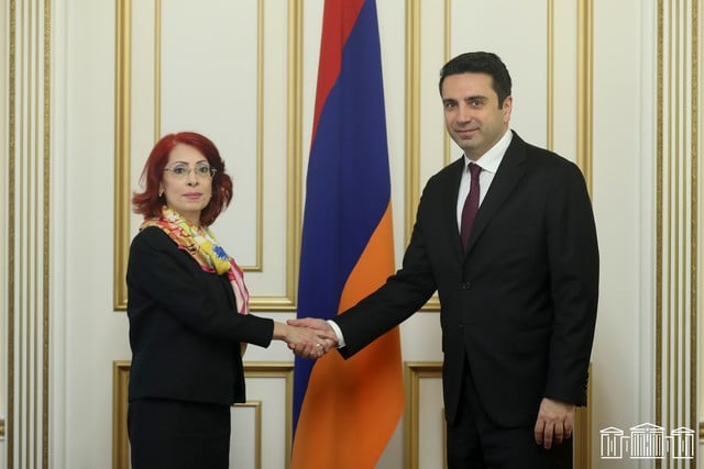 Հայաստանը շարունակում է ջանքերը՝ տարածաշրջանում տեւական կայունություն հաստատելու ուղղությամբ. Ալեն Սիմոնյանը՝ ՀՀ-ում Սիրիայի դեսպան Արիսյանի հետ հանդիպմանը