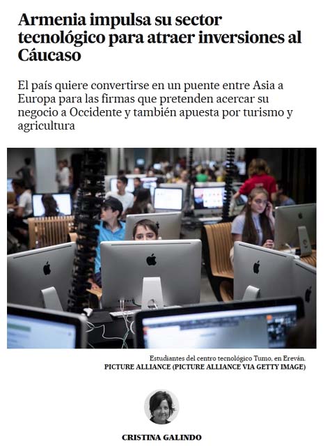 El País-ի լրագրողն անդրադարձել է Հայաստանի տնտեսական և զբոսաշրջային հնարավորություններին