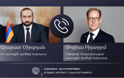 Արարատ Միրզոյանն ու Թոբիաս Բիլստրյոմը քննարկել են Հարավային Կովկասում առկա անվտանգային իրադրությունը