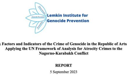 Եվս մեկ կարևոր հաստատություն՝ Լեմկինի ինստիտուտը, ահազանգ է հնչեցրել Ադրբեջանի կողմից արցախահայության նկատմամբ ցեղասպանության վտանգի վերաբերյալ. Ռուբեն Վարդանյան