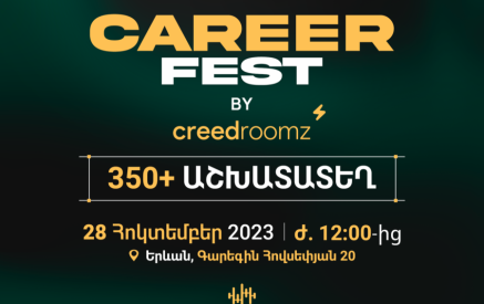 350+ թափուր աշխատատեղ. Երևանում տեղի կունենա Career Fest CreedRoomz-ի կողմից