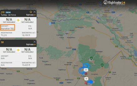 Թուրքական կողմից կրկին նկատվել են ռազմական օբյեկտներ, որոնք թռիչքներ են իրականացրել Հայաստանի և Իրանի հետ սահմանի մոտակայքում