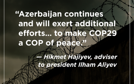 Բոննի կոնֆերանսի շրջանակում մեկնարկած գովազդային արշավը կոչ է անում Ադրբեջանին ապացուցելու «Խաղաղության COP-ի» իր հանձնառությունը՝ ազատ արձակելով հայ քաղբանտարկյալներին