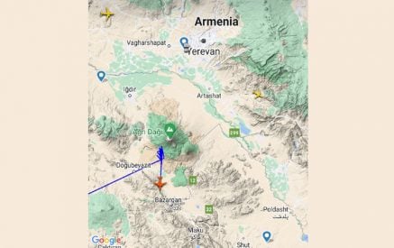Թուրքական կողմից մեկ օբյեկտ թռիչքներ է իրականացնում Հայաստանի և Իրանի հետ սահմանի մոտակայքում